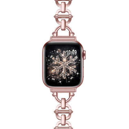 Ladder Buckle Metal Watch Band For Apple Watch SE 40mm(Pink) - Watch Bands by PMC Jewellery | Online Shopping South Africa | PMC Jewellery