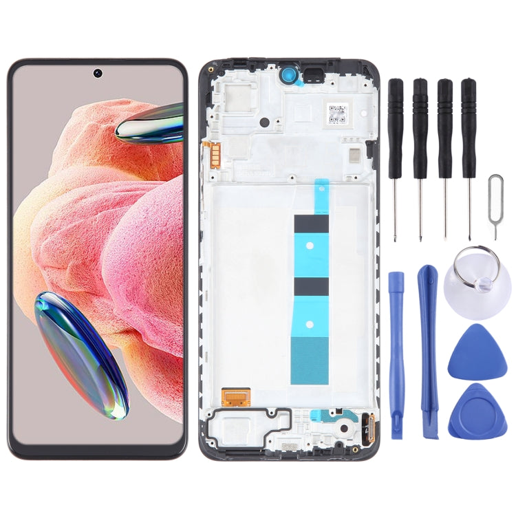 AMOLED Material Original LCD Screen For Xiaomi Redmi Note 12 4G Digitizer Full Assembly with Frame - free shipping - PMC TechLife - Order now!
