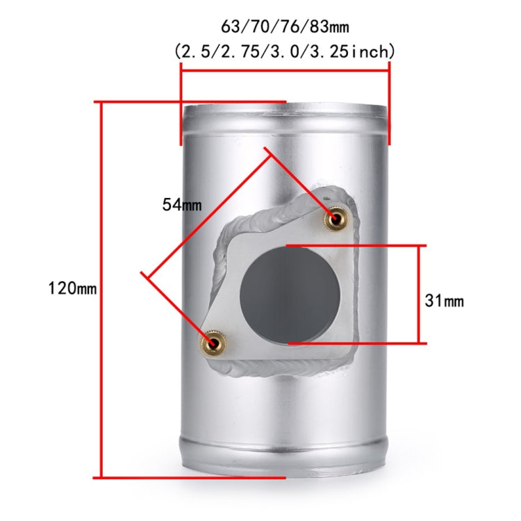 76mm XH-UN602 Car Modified Engine Air Flow Meter Flange Intake Sensor Base for Toyota / Mazda - Air Intake System by PMC Jewellery | Online Shopping South Africa | PMC Jewellery