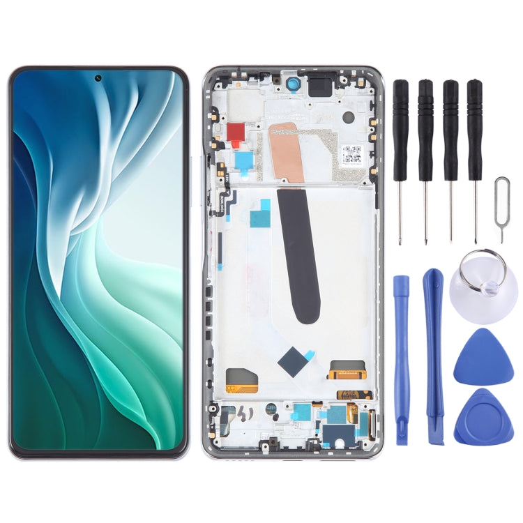 OLED LCD Screen For Xiaomi 11X Pro Digitizer Full Assembly with Frame(Silver) - free shipping - PMC TechLife - Order now!