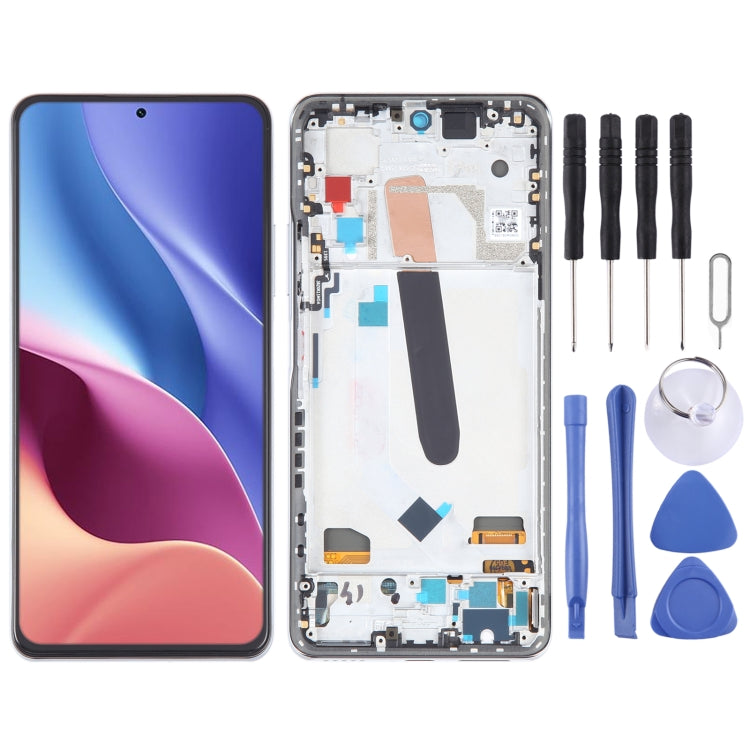 OLED LCD Screen For Xiaomi Redmi K40 Digitizer Full Assembly with Frame(Silver) - free shipping - PMC TechLife - Order now!