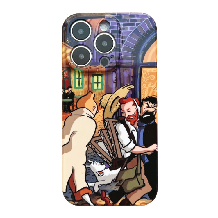 For iPhone 14 Plus Precise Hole Oil Painting Pattern PC Phone Case(Puppy) - iPhone 14 Plus Cases by PMC TechLife | Online Shopping South Africa | PMC TechLife