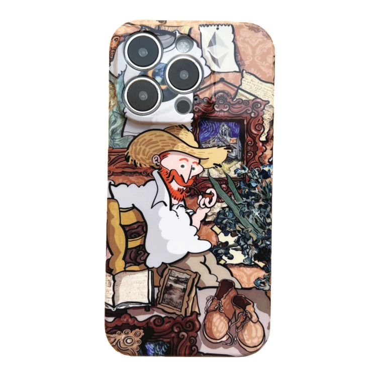 For iPhone 14 Pro Precise Hole Oil Painting Pattern PC Phone Case(Tobacco Pipe) - iPhone 14 Pro Cases by PMC TechLife | Online Shopping South Africa | PMC TechLife