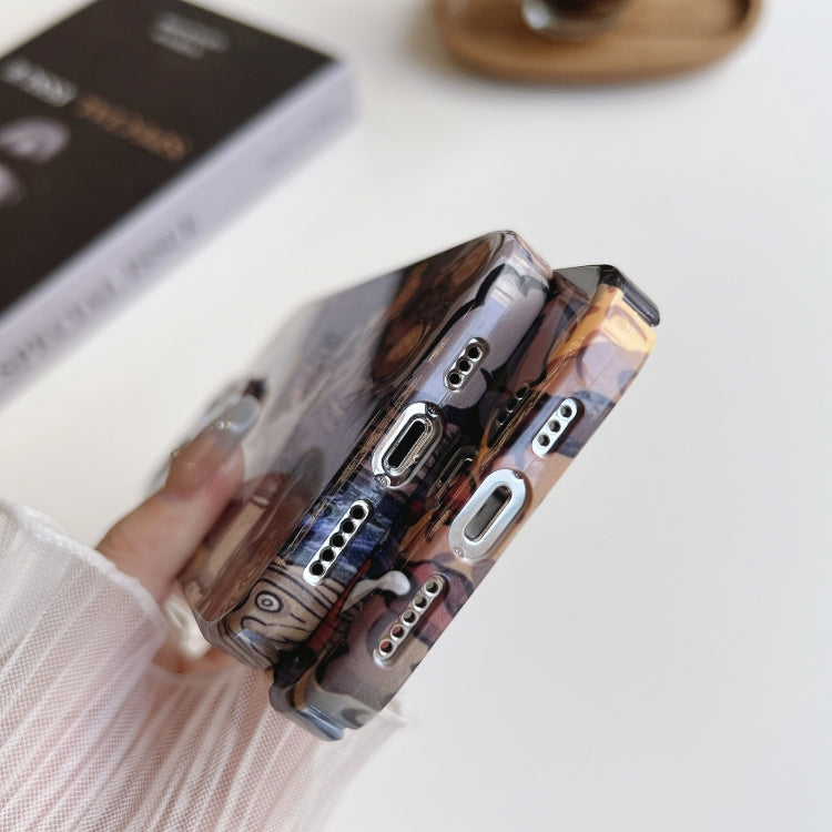 For iPhone 13 Pro Precise Hole Oil Painting Pattern PC Phone Case(Tobacco Pipe) - iPhone 13 Pro Cases by PMC TechLife | Online Shopping South Africa | PMC TechLife