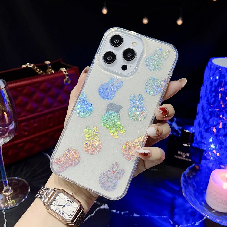 For iPhone 13 Little Star Series Glitter Powder TPU Phone Case(Little Rabbit) - iPhone 13 Cases by PMC Jewellery | Online Shopping South Africa | PMC Jewellery