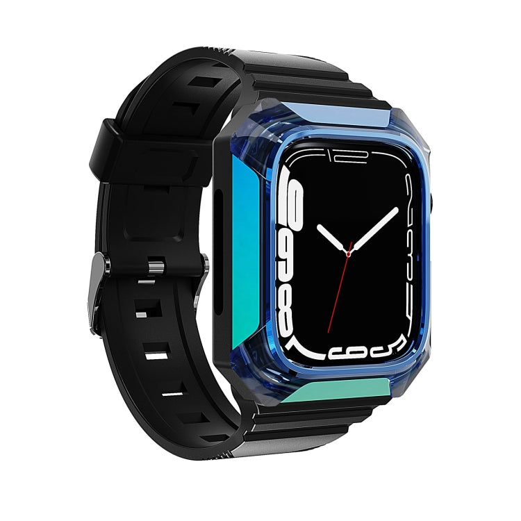 Armor Case Integrated TPU Watch Band For Apple Watch 6 40mm(Blue) - Watch Bands by PMC TechLife | Online Shopping South Africa | PMC TechLife