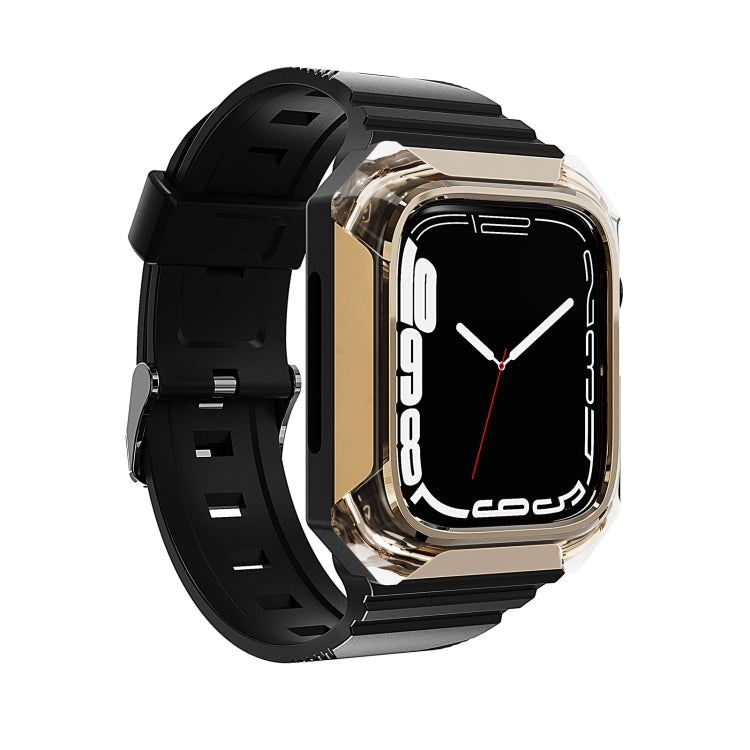 Armor Case Integrated TPU Watch Band For Apple Watch 6 40mm(Gold) - Watch Bands by PMC TechLife | Online Shopping South Africa | PMC TechLife