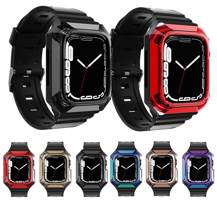 Armor Case Integrated TPU Watch Band For Apple Watch Ultra 49mm(Blue) - Watch Bands by PMC TechLife | Online Shopping South Africa | PMC TechLife