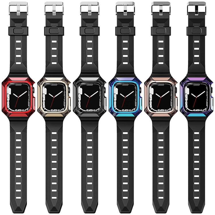 Armor Case Integrated TPU Watch Band For Apple Watch 2 38mm(Rose Gold) - Watch Bands by PMC TechLife | Online Shopping South Africa | PMC TechLife