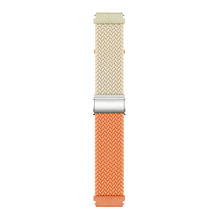 20mm Buckle Braided Nylon Watch Band(Starlight Orange) - 20mm Bands by PMC Jewellery | Online Shopping South Africa | PMC Jewellery