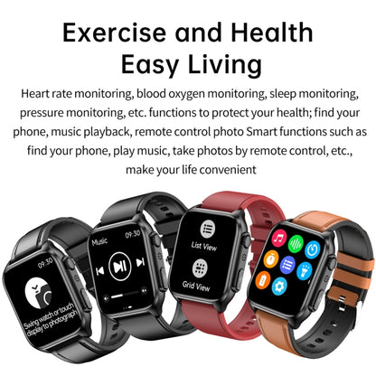 TK12 1.96 inch IP67 Waterproof Silicone Band Smart Watch Supports ECG / Remote Families Care / Bluetooth Call / Body Temperature Monitoring(Red) - Smart Watches by PMC Jewellery | Online Shopping South Africa | PMC Jewellery