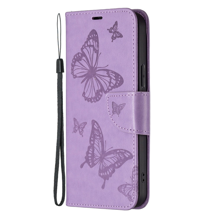For Xiaomi Redmi 12 4G Two Butterflies Embossing Leather Phone Case(Purple) - free shipping - PMC TechLife - Order now!
