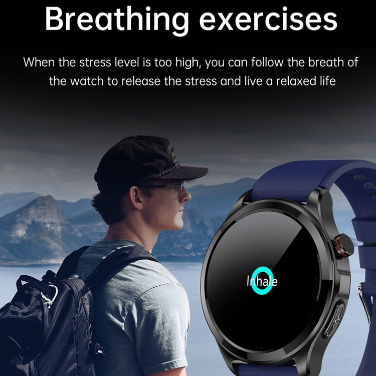 TK22 1.39 inch IP67 Waterproof Silicone Band Smart Watch Supports ECG / Non-invasive Blood Sugar(Blue) - Smart Watches by PMC Jewellery | Online Shopping South Africa | PMC Jewellery