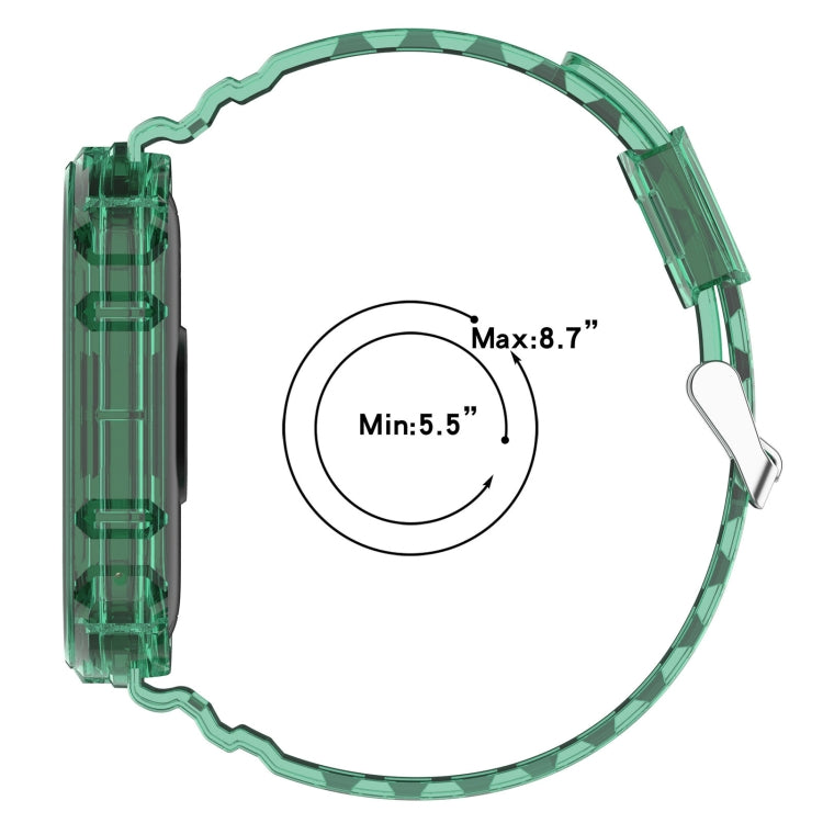 For Xiaomi Mi Band 8 Integrated Transparent Silicone Watch Band(Yellow) - Watch Bands by PMC TechLife | Online Shopping South Africa | PMC TechLife
