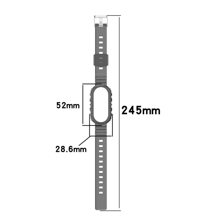 For Xiaomi Mi Band 8 Integrated Transparent Silicone Watch Band(Green) - Watch Bands by PMC TechLife | Online Shopping South Africa | PMC TechLife