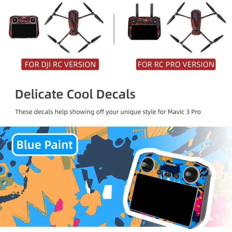 For DJI Mavic 3 Pro / RC Sunnylife Drone Body Remote Control Decorative Stickers Set(Black Grain) - Stickers by Sunnylife | Online Shopping South Africa | PMC Jewellery