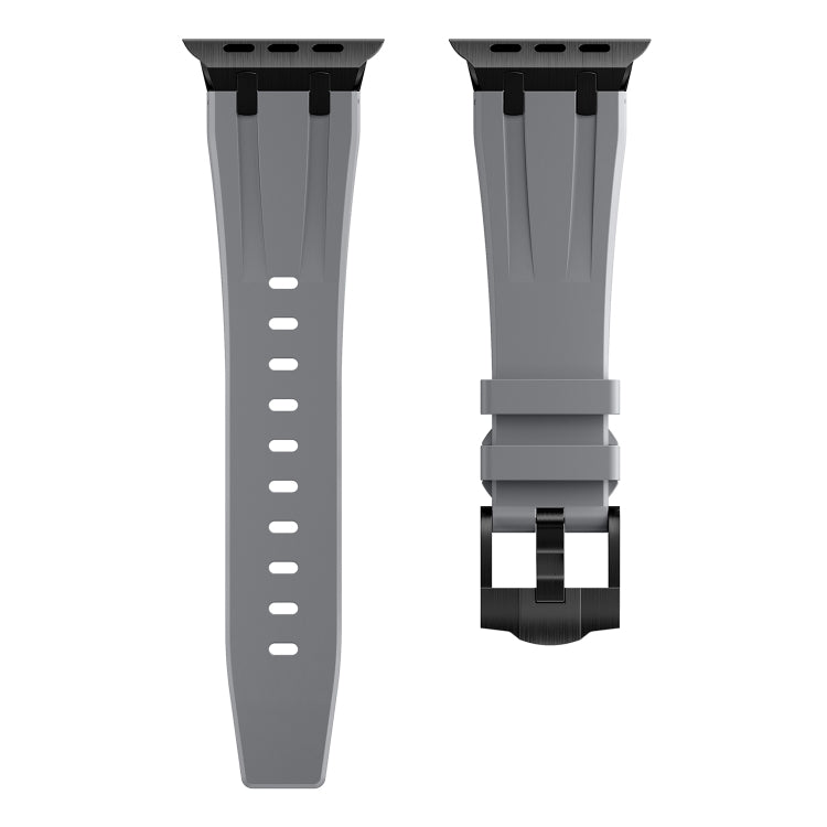 AP Silicone Watch Band For Apple Watch SE 2022 44mm(Black Grey) - Watch Bands by PMC TechLife | Online Shopping South Africa | PMC TechLife