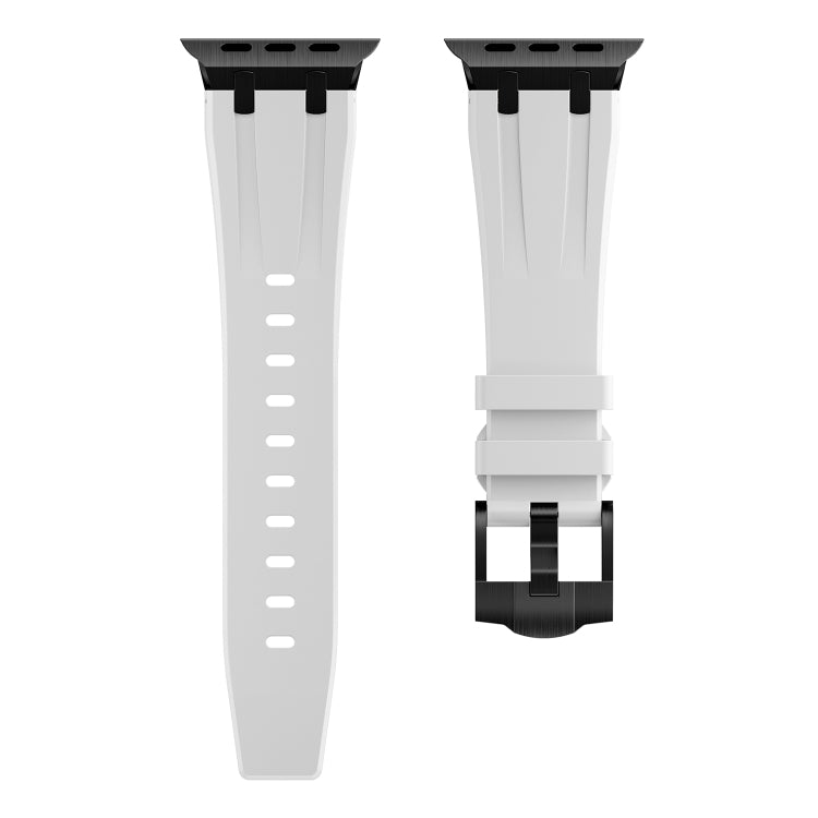 AP Silicone Watch Band For Apple Watch SE 2022 44mm(Black White) - Watch Bands by PMC Jewellery | Online Shopping South Africa | PMC Jewellery