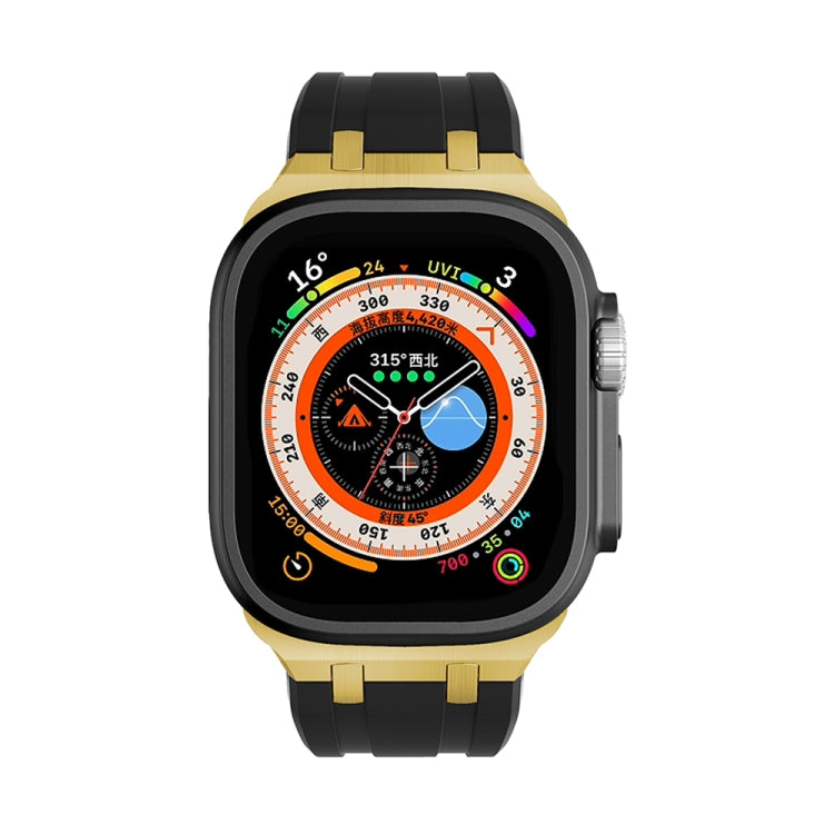 AP Silicone Watch Band For Apple Watch SE 40mm(Gold Black) - Watch Bands by PMC TechLife | Online Shopping South Africa | PMC TechLife