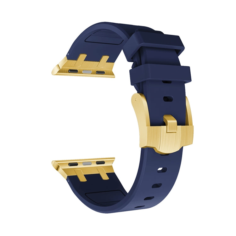 AP Silicone Watch Band For Apple Watch SE 40mm(Gold Blue) - Watch Bands by PMC TechLife | Online Shopping South Africa | PMC TechLife