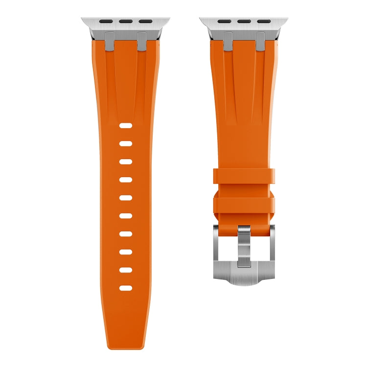 AP Silicone Watch Band For Apple Watch SE 44mm(Silver Orange) - Watch Bands by PMC TechLife | Online Shopping South Africa | PMC TechLife