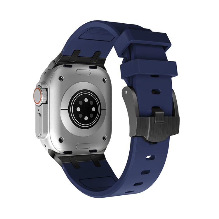 AP Silicone Watch Band For Apple Watch 5 40mm(Black Blue) - Watch Bands by PMC TechLife | Online Shopping South Africa | PMC TechLife
