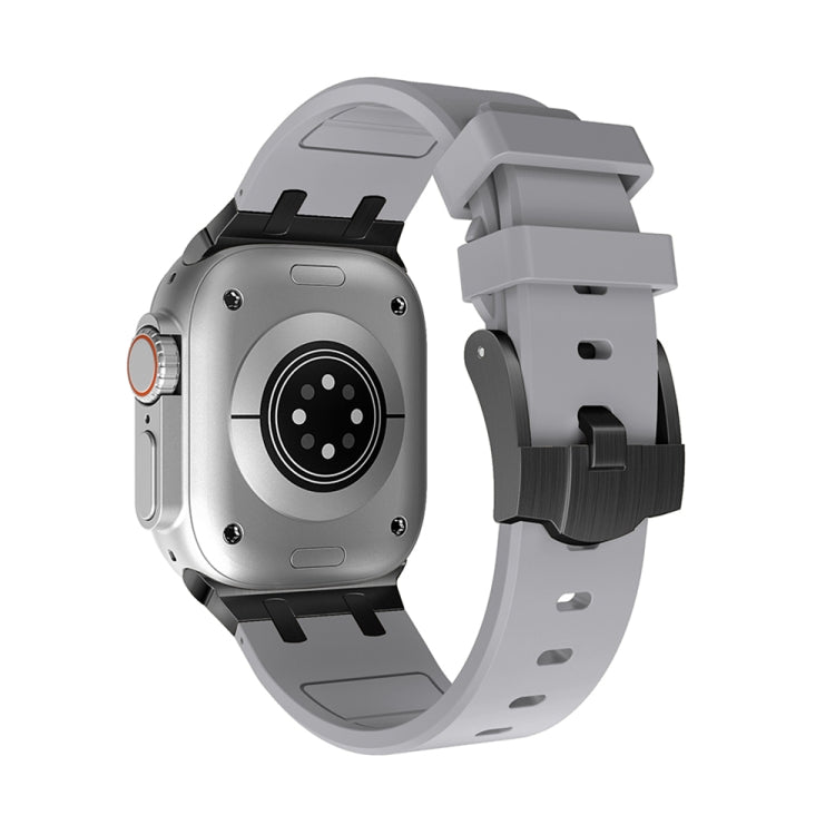 AP Silicone Watch Band For Apple Watch 5 44mm(Black Grey) - Watch Bands by PMC TechLife | Online Shopping South Africa | PMC TechLife