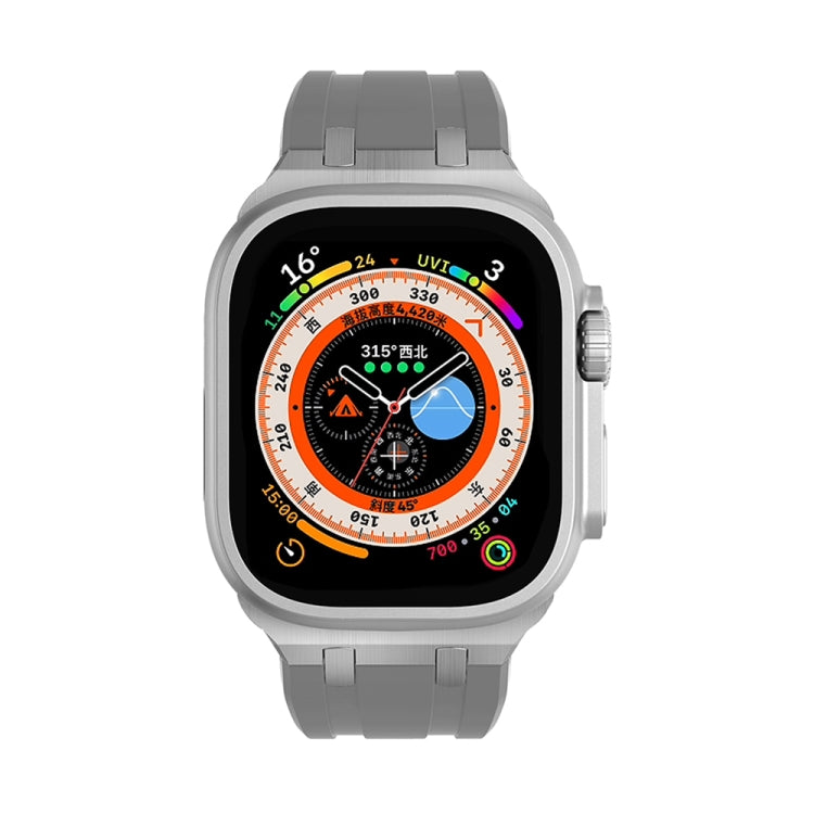 AP Silicone Watch Band For Apple Watch 5 44mm(Silver Grey) - Watch Bands by PMC TechLife | Online Shopping South Africa | PMC TechLife