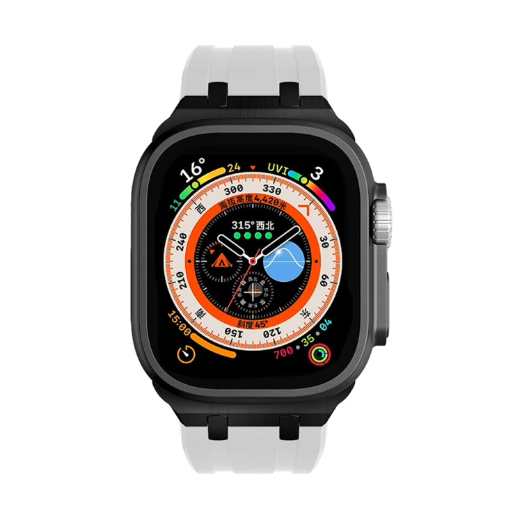 AP Silicone Watch Band For Apple Watch 5 44mm(Black White) - Watch Bands by PMC TechLife | Online Shopping South Africa | PMC TechLife