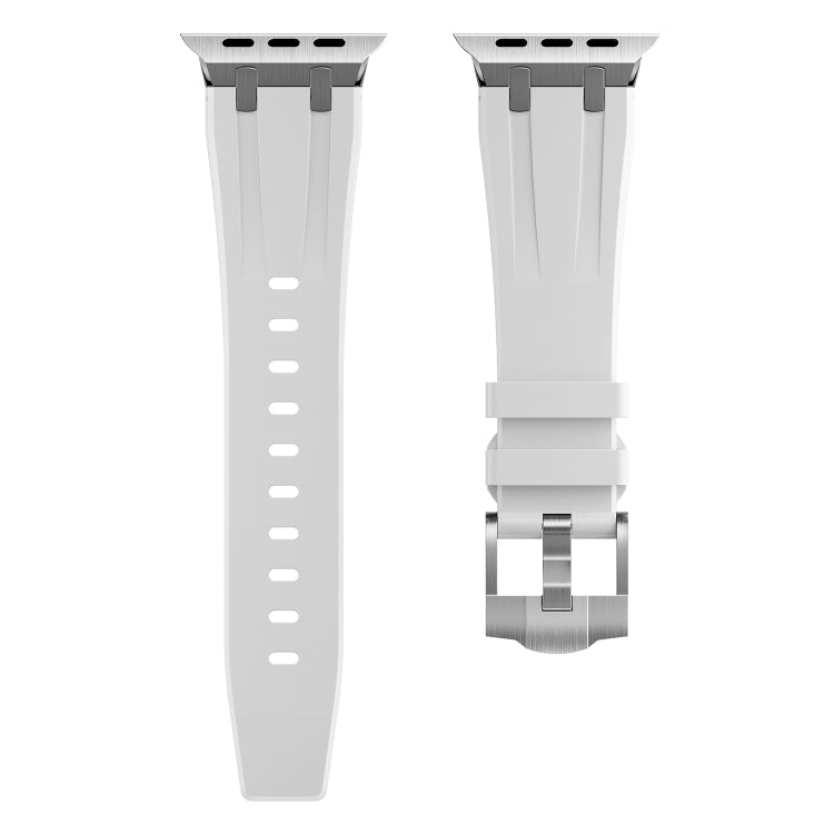 AP Silicone Watch Band For Apple Watch 5 44mm(Silver White) - Watch Bands by PMC TechLife | Online Shopping South Africa | PMC TechLife