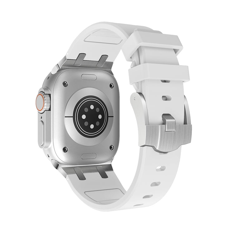 AP Silicone Watch Band For Apple Watch 5 44mm(Silver White) - Watch Bands by PMC TechLife | Online Shopping South Africa | PMC TechLife