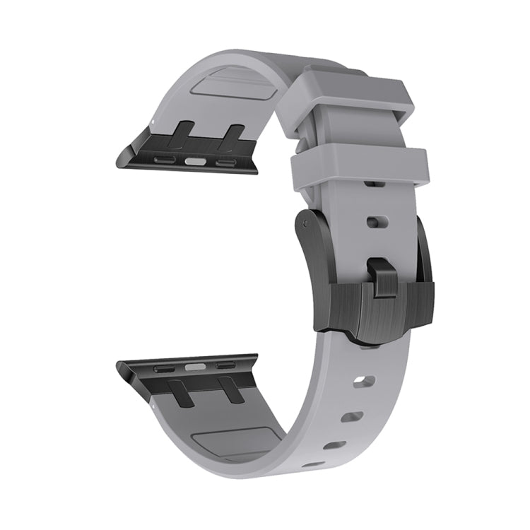 AP Silicone Watch Band For Apple Watch 4 40mm(Black Grey) - Watch Bands by PMC TechLife | Online Shopping South Africa | PMC TechLife