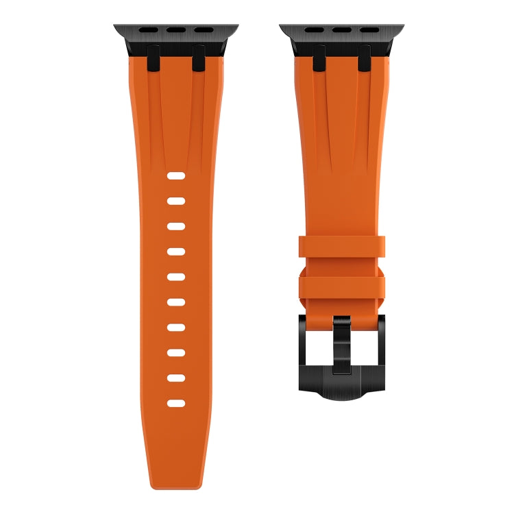 AP Silicone Watch Band For Apple Watch 3 42mm(Black Orange) - Watch Bands by PMC TechLife | Online Shopping South Africa | PMC TechLife