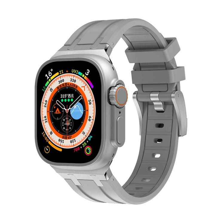 AP Silicone Watch Band For Apple Watch 38mm(Silver Grey) - Watch Bands by PMC TechLife | Online Shopping South Africa | PMC TechLife