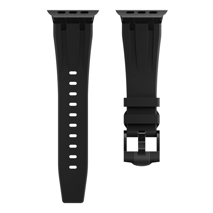 AP Silicone Watch Band For Apple Watch 42mm(Black Black) - Watch Bands by PMC TechLife | Online Shopping South Africa | PMC TechLife