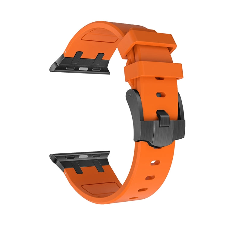 AP Silicone Watch Band For Apple Watch 42mm(Black Orange) - Watch Bands by PMC Jewellery | Online Shopping South Africa | PMC Jewellery