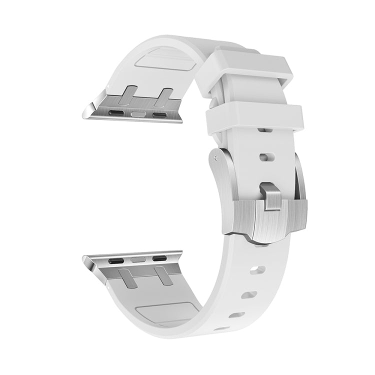 AP Silicone Watch Band For Apple Watch 42mm(Silver White) - Watch Bands by PMC TechLife | Online Shopping South Africa | PMC TechLife