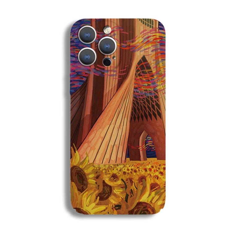 For iPhone 14 Pro Max Precise Hole Oil Painting Pattern PC Phone Case(Architectural Painting) - iPhone 14 Pro Max Cases by PMC TechLife | Online Shopping South Africa | PMC TechLife