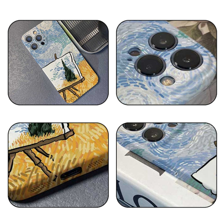 For iPhone 13 Precise Hole Oil Painting Pattern PC Phone Case(Landscape Painting) - iPhone 13 Cases by PMC TechLife | Online Shopping South Africa | PMC TechLife