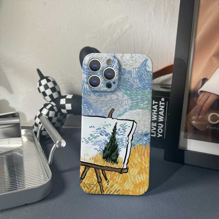 For iPhone 11 Pro Max Precise Hole Oil Painting Pattern PC Phone Case(Landscape Painting) - iPhone 11 Pro Max Cases by PMC TechLife | Online Shopping South Africa | PMC TechLife