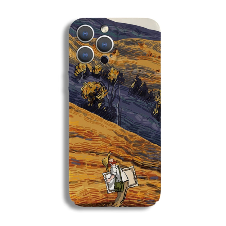 For iPhone SE 2022 / 2020 / 8 / 7 Precise Hole Oil Painting Pattern PC Phone Case(Evening Breeze) - iPhone SE 2022 / 2020 / 8 / 7 Cases by PMC TechLife | Online Shopping South Africa | PMC TechLife