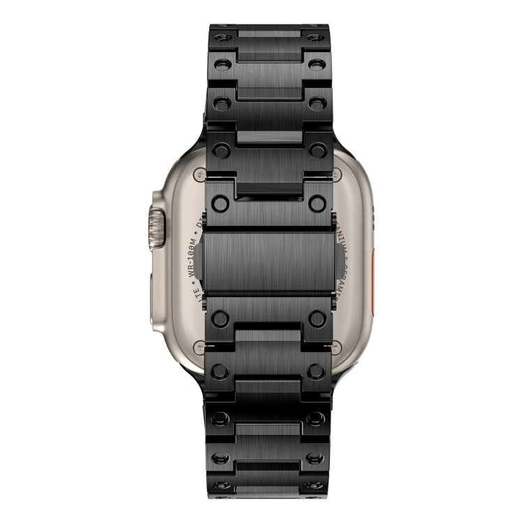 Double Rows Metal Watch Band For Apple Watch 3 38mm(Black) - Watch Bands by PMC TechLife | Online Shopping South Africa | PMC TechLife