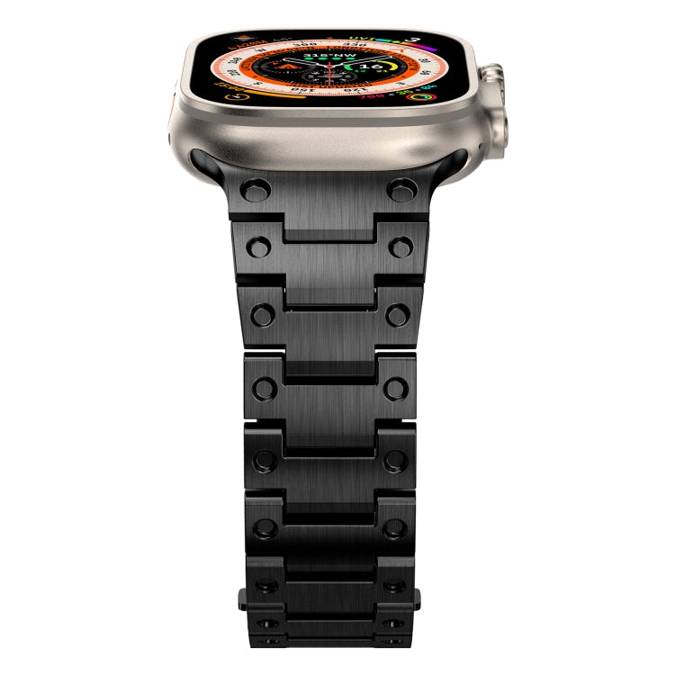 Double Rows Metal Watch Band For Apple Watch 42mm(Black) - Watch Bands by PMC TechLife | Online Shopping South Africa | PMC TechLife