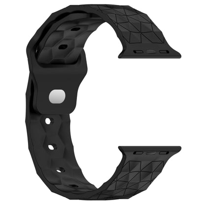 Football Texture Silicone Watch Band For Apple Watch Ultra 49mm(Black) - Watch Bands by PMC Jewellery | Online Shopping South Africa | PMC Jewellery