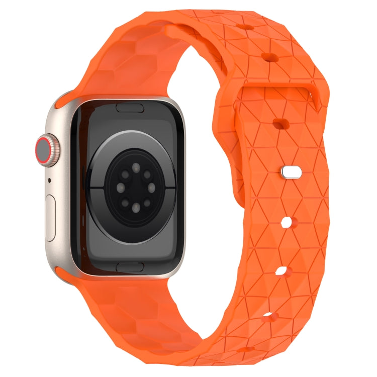 Football Texture Silicone Watch Band For Apple Watch 8 41mm(Orange) - Watch Bands by PMC TechLife | Online Shopping South Africa | PMC TechLife
