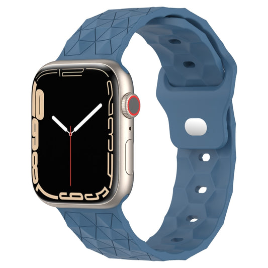 Football Texture Silicone Watch Band For Apple Watch 8 41mm(Blue) - Watch Bands by PMC Jewellery | Online Shopping South Africa | PMC Jewellery