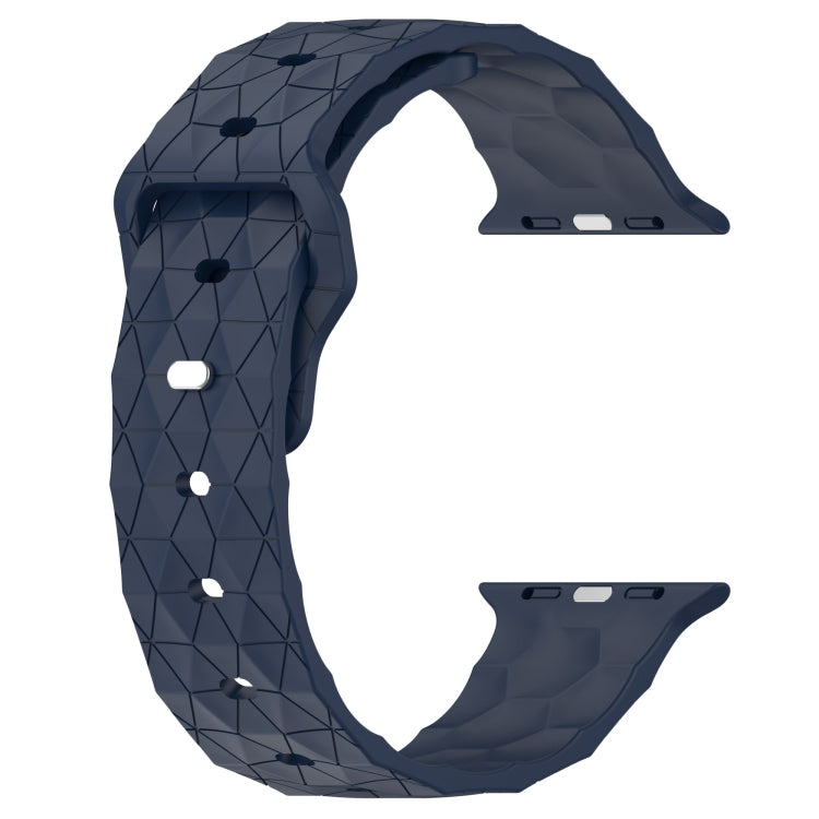 Football Texture Silicone Watch Band For Apple Watch 8 41mm(Midnight Blue) - Watch Bands by PMC Jewellery | Online Shopping South Africa | PMC Jewellery