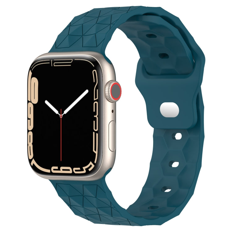 Football Texture Silicone Watch Band For Apple Watch 8 45mm(Dark Blue) - Watch Bands by PMC Jewellery | Online Shopping South Africa | PMC Jewellery