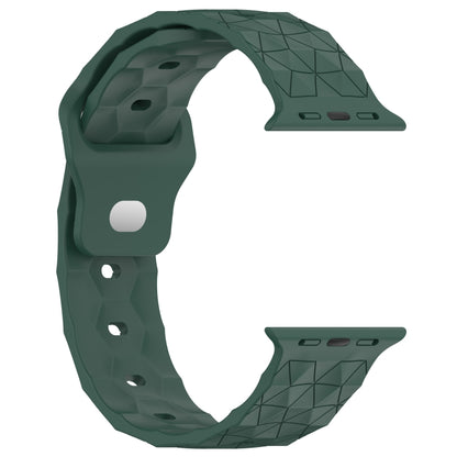 Football Texture Silicone Watch Band For Apple Watch 8 45mm(Pine Green) - Watch Bands by PMC Jewellery | Online Shopping South Africa | PMC Jewellery