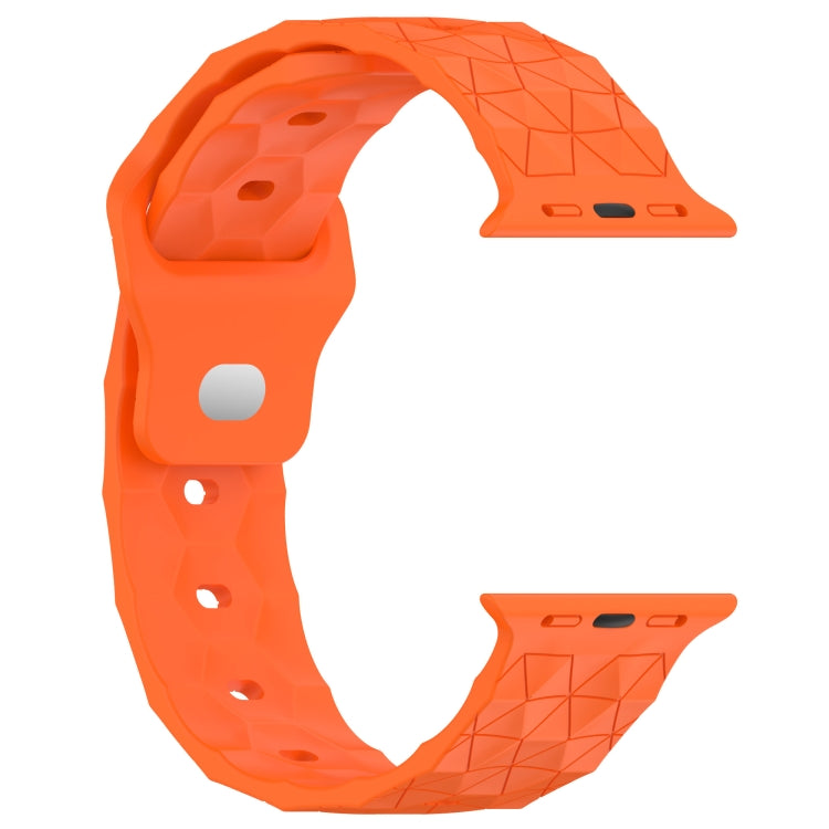 Football Texture Silicone Watch Band For Apple Watch 7 41mm(Orange) - Watch Bands by PMC TechLife | Online Shopping South Africa | PMC TechLife